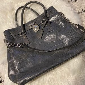 Michael Kors Large North South Croc Embossed Hamilton